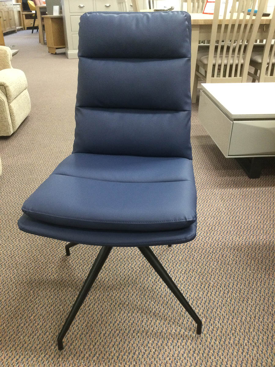Nobo Blue Swivel Dining Chairs